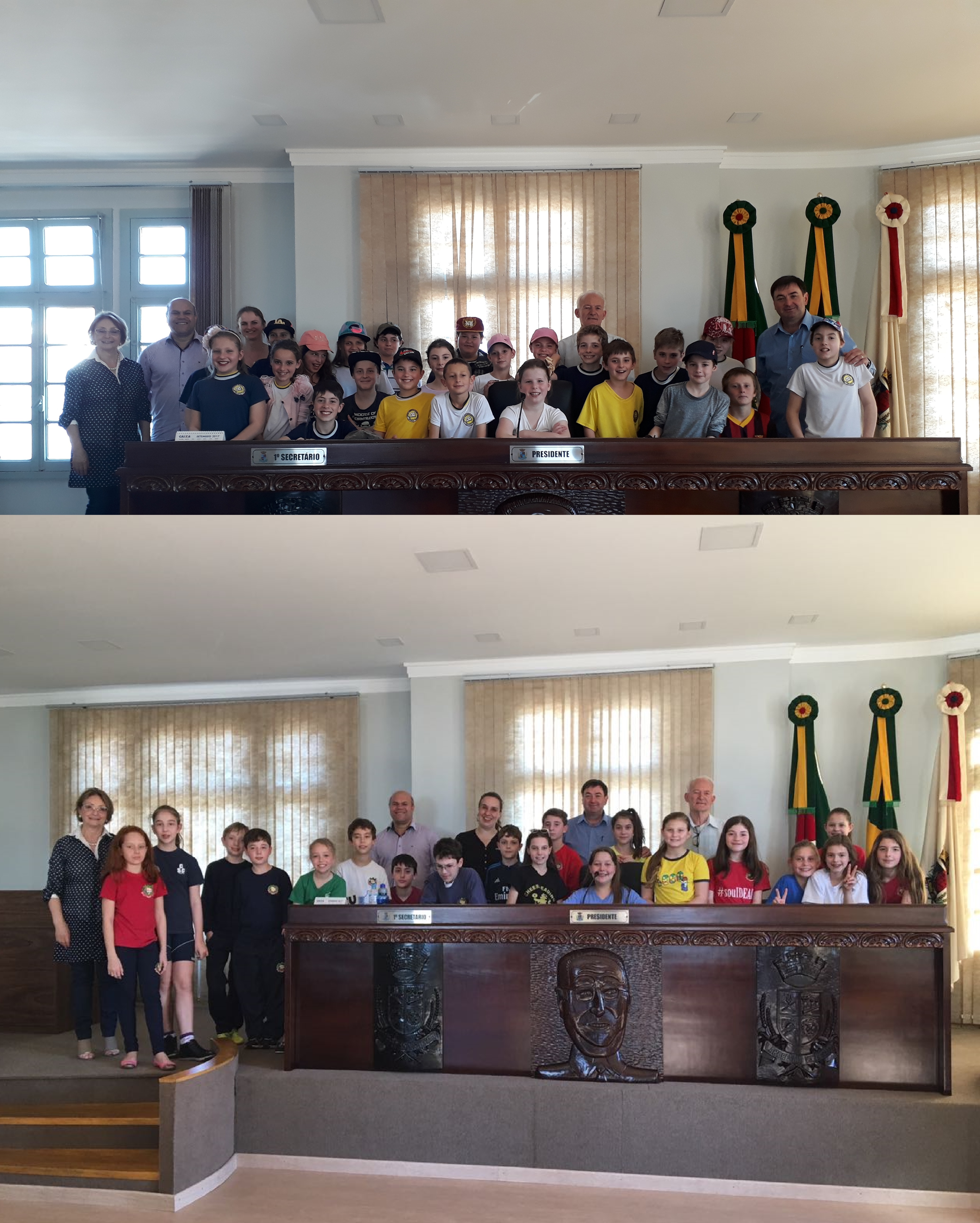 Alunos do Ensino Fundamental das Escolas Antonio Zambrzycki e Ideau ­visitam o Poder Legislativo 